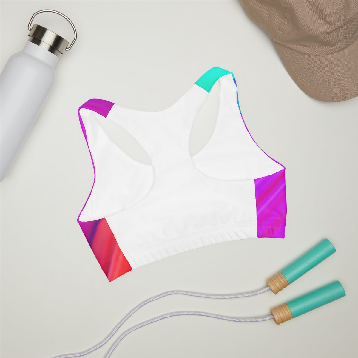 Girls' Double Lined Seamless Sports Bra (AOP)