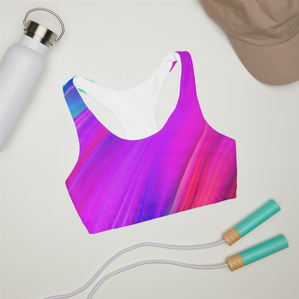 Girls' Double Lined Seamless Sports Bra (AOP)