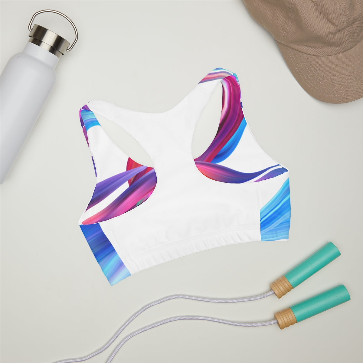 Girls' Double Lined Seamless Sports Bra (AOP)