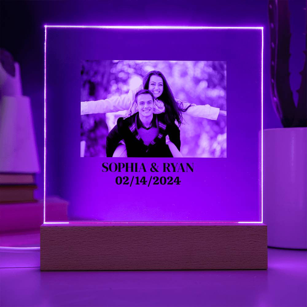 Acrylic Square Plaque- Night Lamp