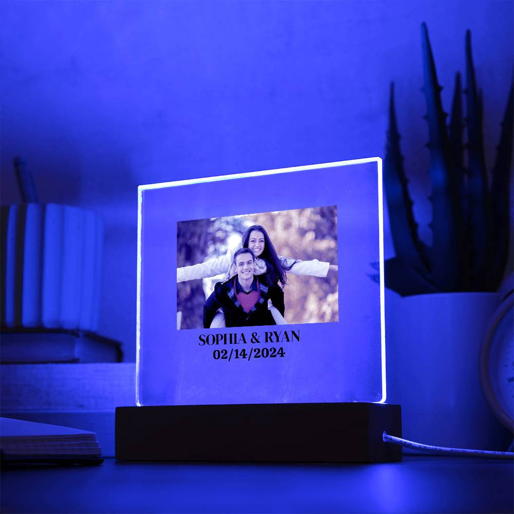 Acrylic Square Plaque- Night Lamp