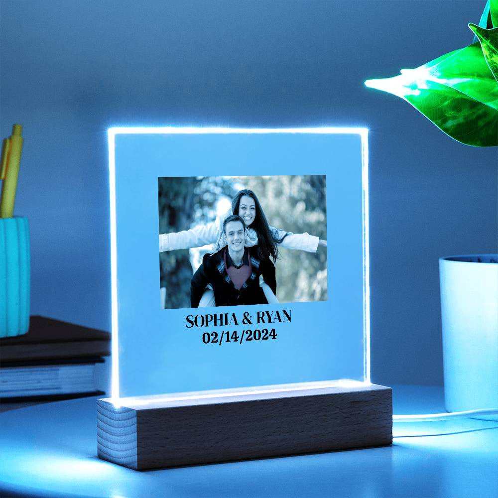 Acrylic Square Plaque- Night Lamp